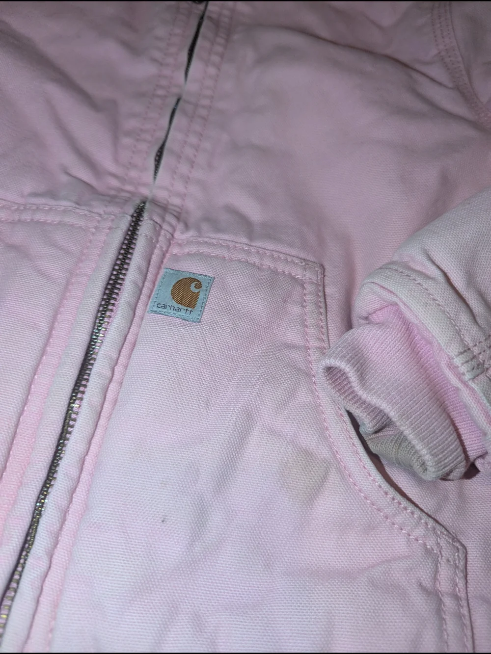Carhartt Girls' Pink Hooded Jacket - Cozy Zip Front